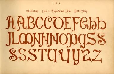 9. století. Z anglosaského čs. Battel Abbey, 1862