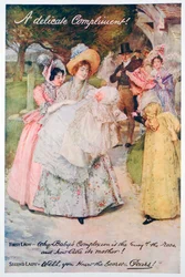Delikátní kompliment, reklama na mýdlo Pears, 1914. Tisk z vánoční výroční hry Pears, 1914