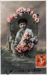 Polibek - Pohlednice datovaná rokem 1908
