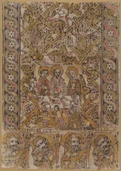 Látkové plátno s manželstvím v Káně, c. 1400.