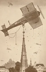 Loop-the-Looper v hluboké myšlence škrábající se na hlavě nad obtížným problémem, 1927