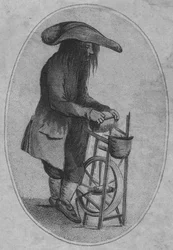 Náčrt brusky na nože, 1753