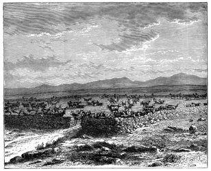 Jihoafrický dobytek kraal, c1890