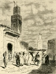 Ulice ve Fezu, 1890.