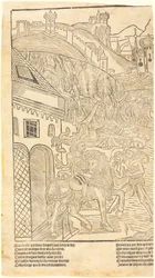 Varování před hraním v kostky, c. 1500.