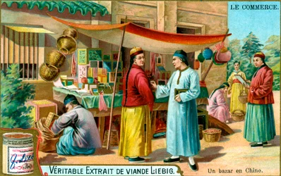 Bazar v Číně, c1900