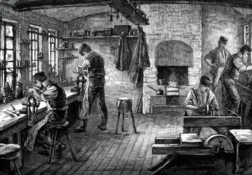 Nožířská prodejna, c1880