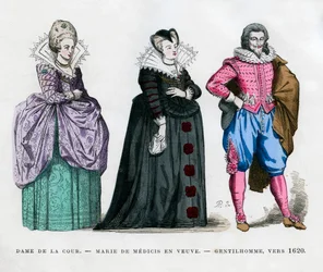 Dvorní dáma, Marie de Medici jako vdova a gentleman, c1620 1882-1884