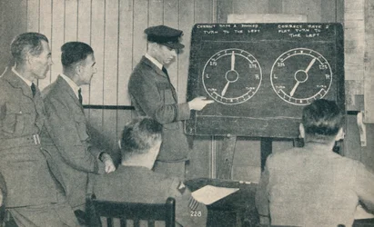 Přednáška o přístrojovém létání na Central Flying School v Upavon, Wiltshire, c1936 c1937