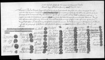 Dopis týkající se Charlese Stuarta, Bonnie Prince Charlie, 18. století
