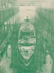 Lehký křižník ve výstavbě, c1917 1919