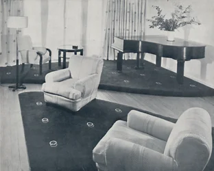 Salonek, navržený a realizovaný Ianem Hendersonem & Co., Londýn, 1935