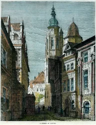 Ulice v Coburgu, Bavorsko, Německo, c1880