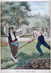 Divoký boj zahrnující sklizeň nářadí, 1902