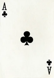 Ace of Clubs z balíčku hracích karet Goodall & Son Ltd., c1940