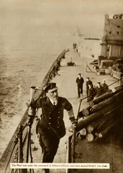 Admirál Jellicoe na palubě HMS Iron Duke, 1914, 1935.