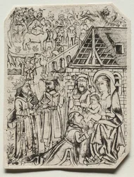 Klanění tří králů, 1400.