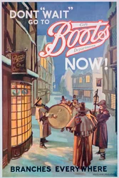 Reklama na Boots the Chemists, 1924