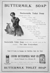 Reklama na toaletní mýdlo Cosmo Buttermilk, 1894