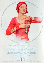 Reklama na sušenky Huntley a Palmers, 1930