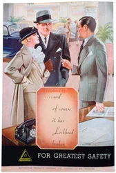 Reklama na automobilové brzdy Lockheed od Automotive Products of Leamington Spa, 1937