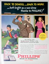 Reklama na Phillipsovo mléko z magnézie, 1946