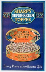 Reklama na Sharps Super-Kreem Toffee, 1928