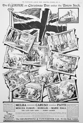 Reklama na Gramophone and Typewriter Co, 1906