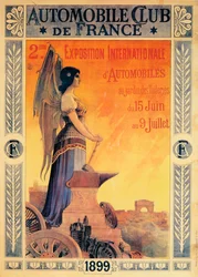 Reklama na Mezinárodní automobilovou výstavu Automobile Club de France, 1899