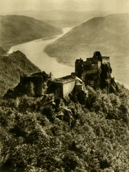 Zámek Aggstein, Wachau, Dolní Rakousko, c1935.