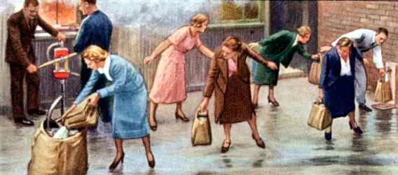 Air Raid Precaution, cigaretová karta, Britové, 1938