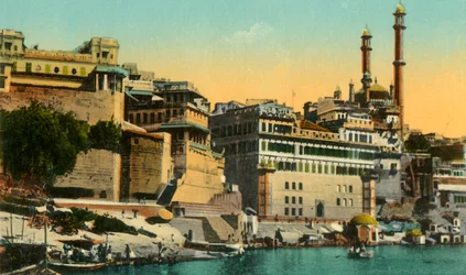 Mešita Alamgir a Ghat, Benares, c1910.
