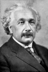 Albert Einstein, německo-švýcarský matematik a teoretický fyzik, c 1930