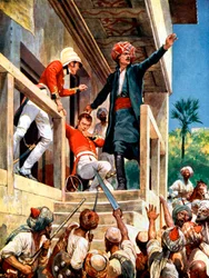 Alexander Burnes, skotský diplomat zavražděný Afghánci během první anglo-afghánské války, 1841