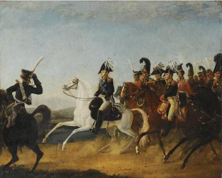 Alexandr I. Ruska v doprovodu svého štábu