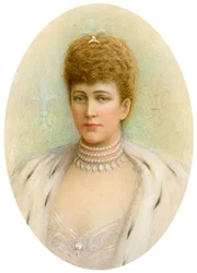 Alexandra, královna choť krále Edwarda VII Spojeného království, 1905