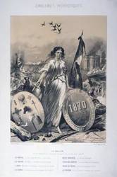 Alegorie francouzských vlasteneckých znaků, 1870