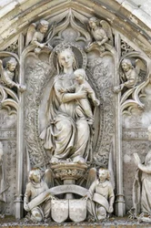 Amboise Castle Chapel Tympanum : Panna a dítě, Amboise, Francie