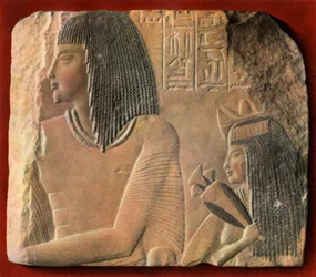 Egyptský vápencový reliéf, c1400 př.nl 1936