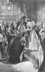 Investiture of the Order of the Garter od královny Viktorie, c1830, 1901.