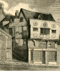 Starý dům na Little Tower Hill, c1792, c1872.