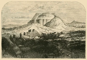 Starověké ruiny v Mugher, 1890.