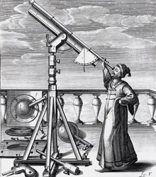 Astronomický dalekohled s pozorovatelem