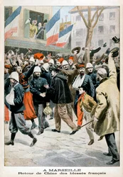 V Marseille, Návrat raněných francouzských vojáků z Číny, 1901