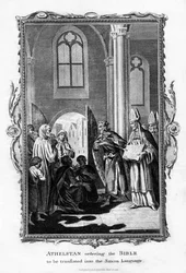 Athelstan nařídil překlad Bible do saského jazyka, 1796