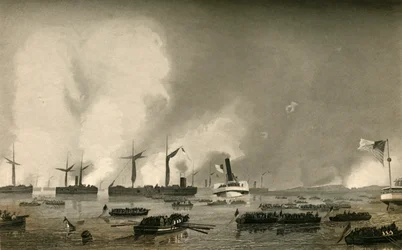 Útok na ostrov Roanoke – vylodění vojsk, 1878.