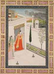 Předzvěst vrány Vasakasajja Nayika, c. 1800.