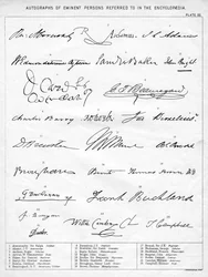 Autogramy významných osobností, 19. století