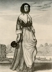 Podzim - Angličanka v kápi a zástěře, vláda Karla I., c1620-1640, 1937