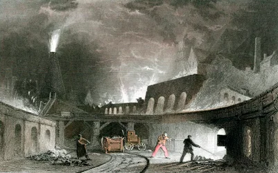 Bank of peces, Lymington Iron Works, Tyneside, Anglie, 1835